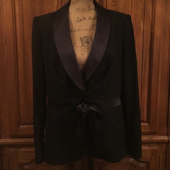 Escada Jackets & Blazers - Vintage Escada Satin Trim Tuxedo Jacket